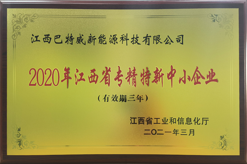 2020年江西省专精特新中小企业